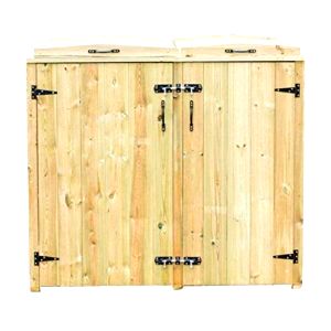 best-wheelie-bin-storage-solutions Combi 1 Wheelie Bin & 2 Recycling Box Wooden Store Storage Chest