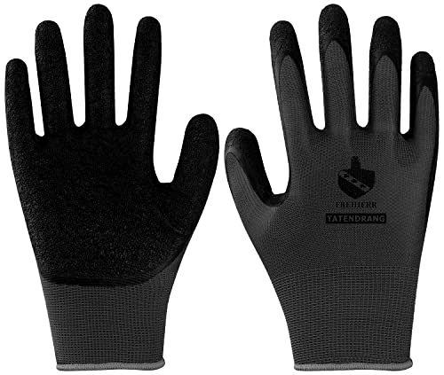 best-work-gloves 10 Pairs of Tatendrang Work Gloves with Latex Coating