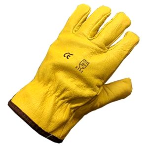 best-work-gloves Himalayan H310 Fleece Lined Leather Thermal Work Gloves