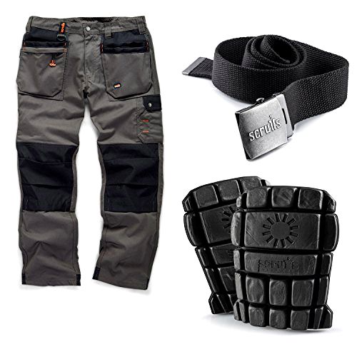 best-work-trousers Scruffs Work Trousers with Knee Pads and Clip Belt