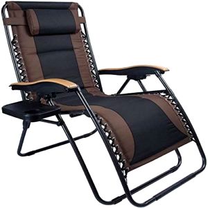 best-zero-gravity-chairs LUCKYBERRY Deluxe Oversized Padded Zero Gravity Chair XL
