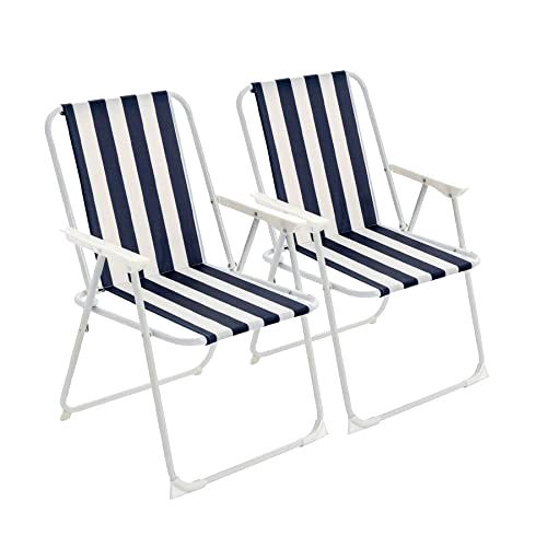 best-deck-chairs-for-your-garden Harbour Housewares Folding Portable Beach / Camping Deck Chair