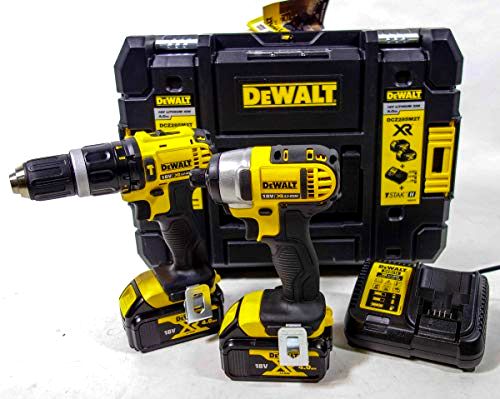 best-drill-driver-sets DeWalt DCZ285M2T and DCD785 Cordless Combi Drill and Impact Driver Set with 2 x 4.0 Ah 18V Li-Ion Batteries