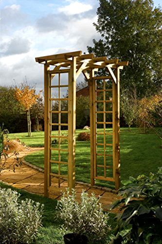best-garden-arch Rowlinson Square Top Wooden Garden Arch