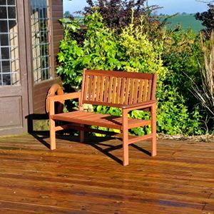 best-garden-bench Kingfisher 2-Seater Hardwood Garden Patio Bench