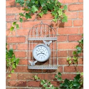 best-garden-clocks Birdcage Outdoor Wall Clock