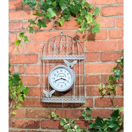 best-garden-clocks Birdcage Outdoor Wall Clock