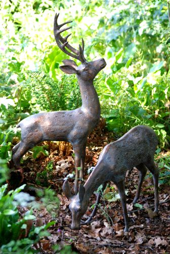 best-garden-statue Large Deer Antique Bronze Sculptures