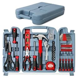 best home tool kits Hi Spec 54 Piece Red Home & Office Tool Kit Set