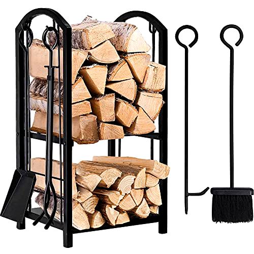 best-log-storage-racks Amagabeli Iron Log Storage Rack