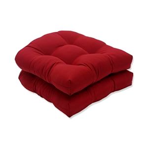 best-outdoor-chair-cushions-for-garden-furniture Pillow Perfect Outdoor Red Wicker Seat Cushions