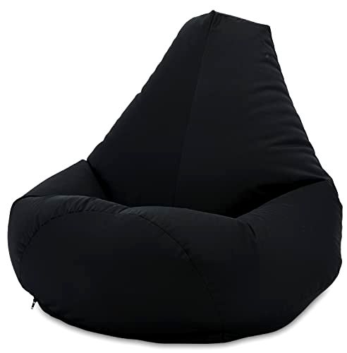 best-outdoor-garden-bean-bag-chairs Beautiful Beanbags XX-L Black Highback Beanbag Chair