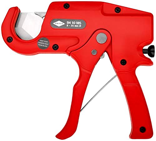 best-pipe-cutters-for-plastic-pipes Knipex 94 10 185 Pipe Cutter for Plastic Conduit Pipes