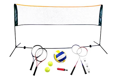 best-badminton-net Traditional Garden Games 3 m Badminton Volleyball and Tennis Playset