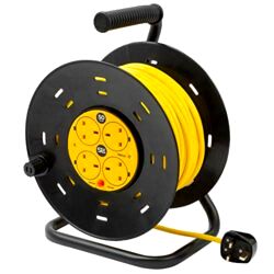 best cable reels SLx 50 Metre Heavy Duty Four Gang Cable Reel