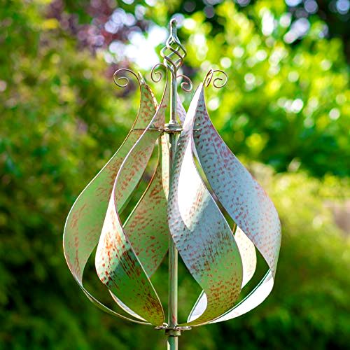 best-garden-wind-spinners Creekwood Blenheim Verdigree Garden Wind Spinner