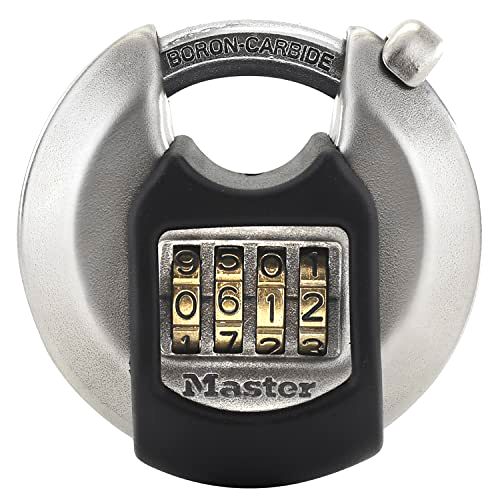 best-padlocks Master Lock M40EURDNUM Heavy Duty Combination Disc Padlock