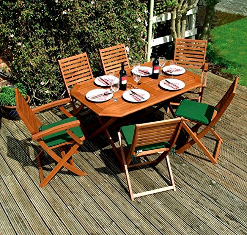 best-wooden-garden-furniture-sets Rowlinson Plumley 6-Seater FSC Hardwood Garden Dining Set