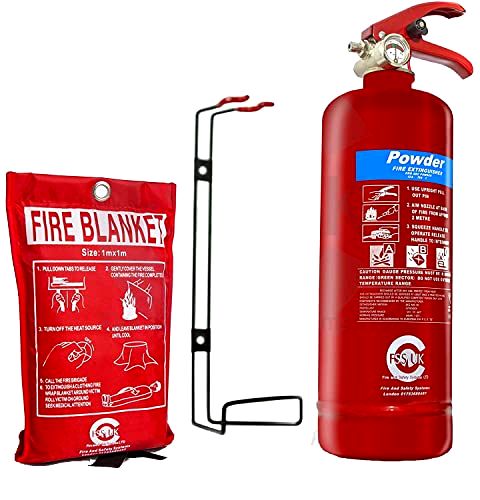 best-fire-extinguishers FSS UK ABC Powder British Standard Fire Extinguisher with Fire Blanket