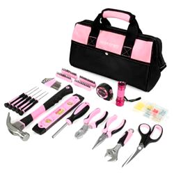 best home tool kits WORKPRO 106 Piece Pink Home Tool Kit