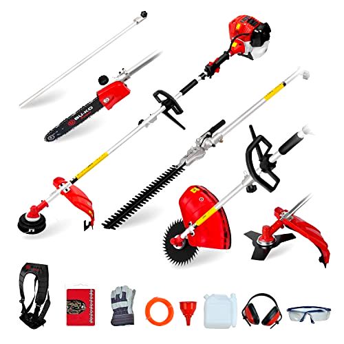 best cordless garden multi tools BU KO 52cc Long Reach Petrol Garden Multi Tool