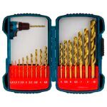 best drill bits for metal Makita Titanium HSS 16 Piece Drill Set