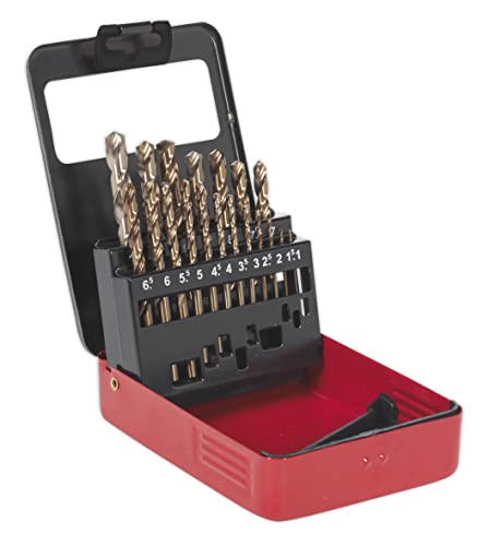 best drill bits for metal Sealey 19 Piece Metric Cobalt Drill Bit Set