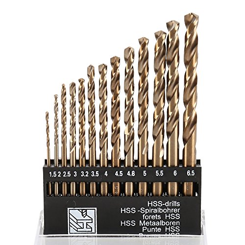 best drill bits for metal Wrighteu 13 Piece HSS Twist Drill Bit Set