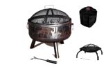 best fire pit TAOTAO Texas Steel Fire Pit with Chromed Grill