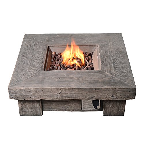 best fire pit Teamson Home Outdoor Garden Propane Gas Fire Pit