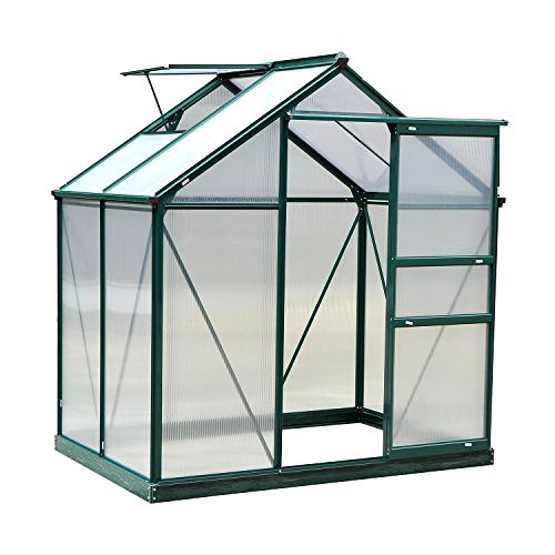 best polycarbonate greenhouses Outsunny Clear Polycarbonate Greenhouse (6x4)