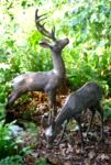 unusual garden ornaments Large Deer Sculptures