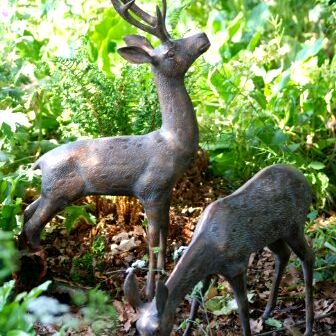 unusual-garden-ornaments Large Deer Sculptures