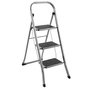 VonHaus Premium Quality Three Step Folding Step Ladder