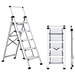 XinSunho Five Step Retractable Step Ladder