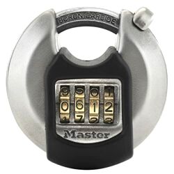 best padlocks Master Lock M40EURDNUM Heavy Duty Combination Disc Padlock