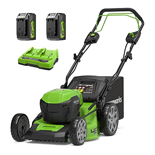 the best lawn mowers for large gardens Greenworks GD24X2LM46SPK4X Self Propelled Cordless Lawnmower