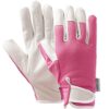 best gardening gloves Pink Viridescent Leather Gardening Gloves