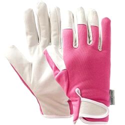 best gardening gloves Pink Viridescent Leather Gardening Gloves 