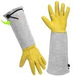 best-gardening-gloves UneedMe Leather Gloves With Wrist Tie