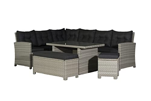 best rattan furniture Backyard Furniture Barcelona Luxury Dining Rattan Garden Set
