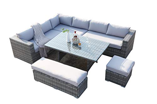 best rattan furniture Ecosunny Rattan Garden Furniture Set