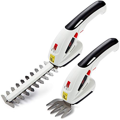best cordless hedge trimmers NETTA 2in1 Grass Shear & Hedge Trimmer