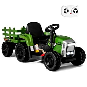 GYMAX Kids Electric Tractor with Detachable Trailer