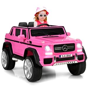 GYMAX Pink Electric Ride on G Wagon