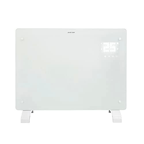 best-wall-mounted-electric-panel-heaters Devola Wifi Enabled Smart Electric Glass Panel Heater