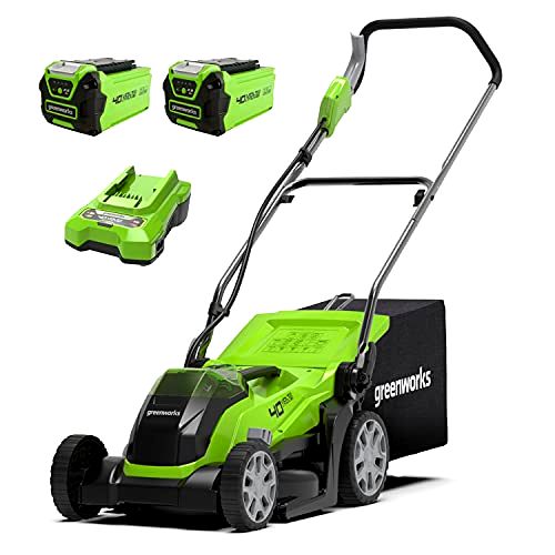 deal Greenworks G40LM35K2X Cordless Lawnmower for Lawns