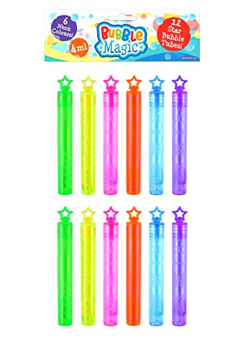 deal HENBRANDT Neon Bubble Wands with Star Topper, Pack of