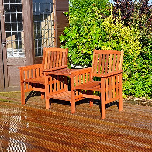 deal Kingfisher FSLOVE Hardwood Love Seat - Wood