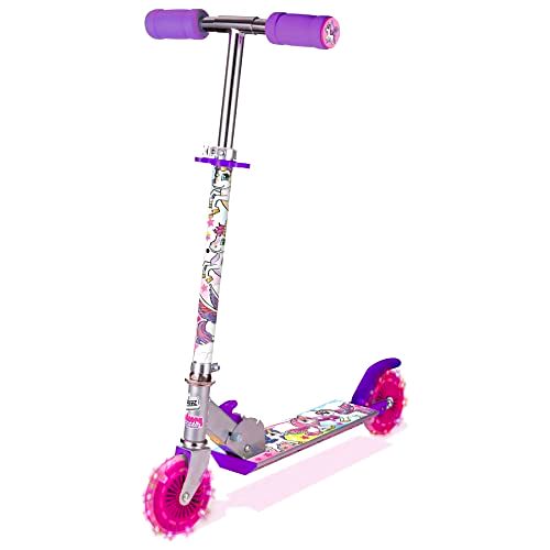 deal Ozbozz SV13988 Unicorn Scooter with 2 Light up Wheels,